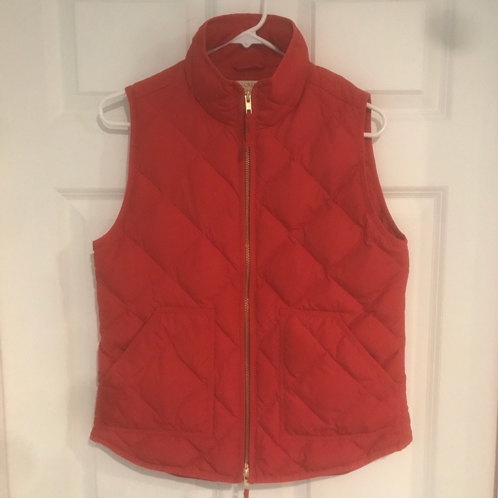 Red Jcrew puffer vest